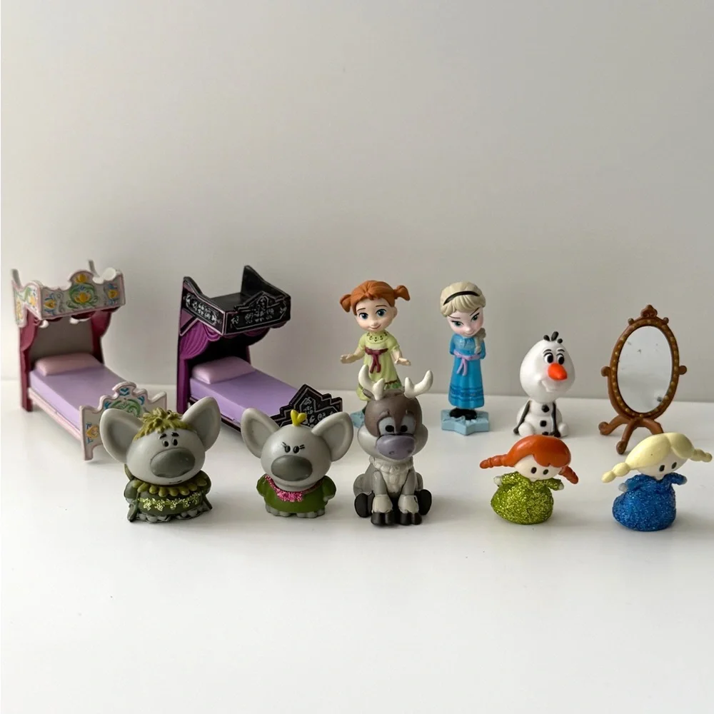DISNEY Animators' Frozen Ann & Elsa Micro Playset, Disney Collection Littles